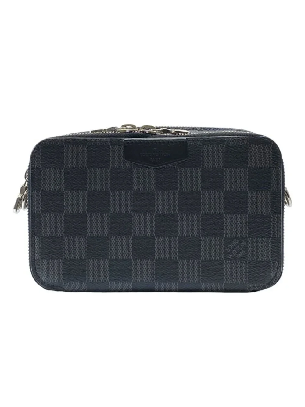 Louis Vuitton Alpha Wearable Wallet Damier Graphite Pouch Black Gray Crossbody